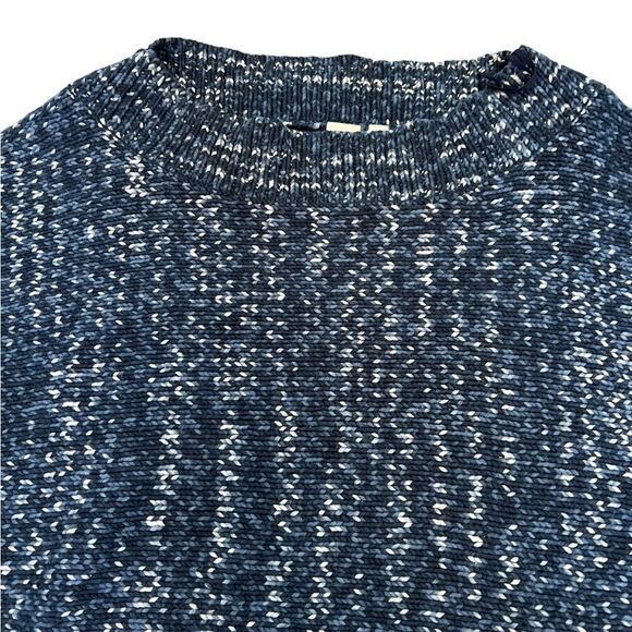 NWOT GAP Heather Blue High Neck Wide Fit Short Long Sleeve Pullover Sweater L - Picture 3 of 9